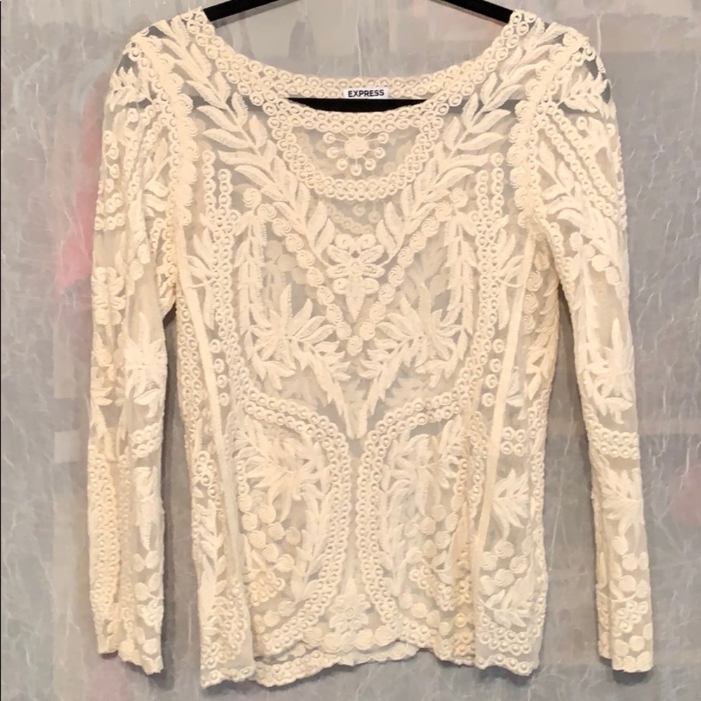 White embroidered top
